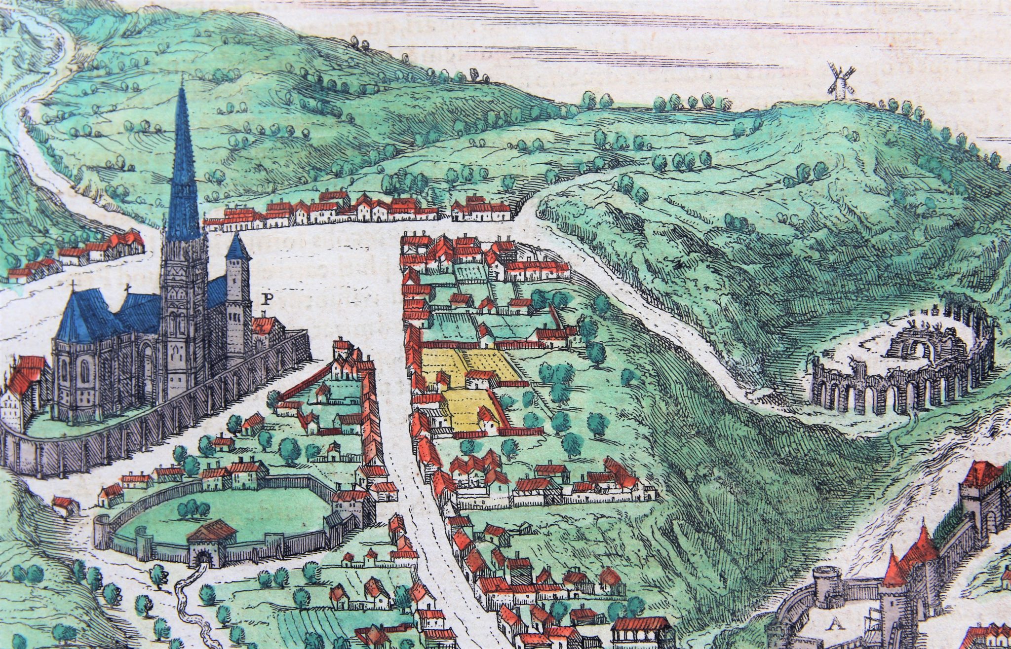 Saintes (CharenteMaritime) by Braun and Hogenberg CartaHistorica