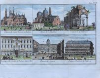 Six views of buildings in Padova (Padua) by Tommaso Salmon 1755