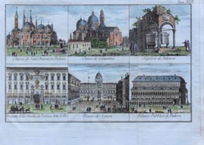 Six views of buildings in Padova (Padua) by Tommaso Salmon 1755