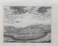 Old map of Eauweck (Cambodia) with VOC settlement by Valentyn