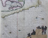 Original 17th century chart of Southern Africa by Johannes van Keulen