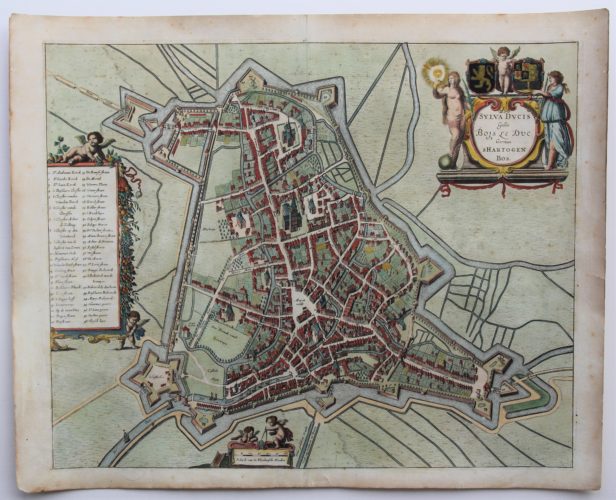 Old map of 's Hertogenbosch by Janssonius, 1657
