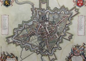 Old city map of Breda by Joan Blaeu, 1652