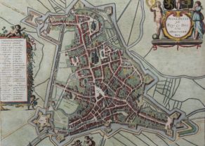 old city map of 's-Hertogenbosch by Johannes Janssonius, 1657