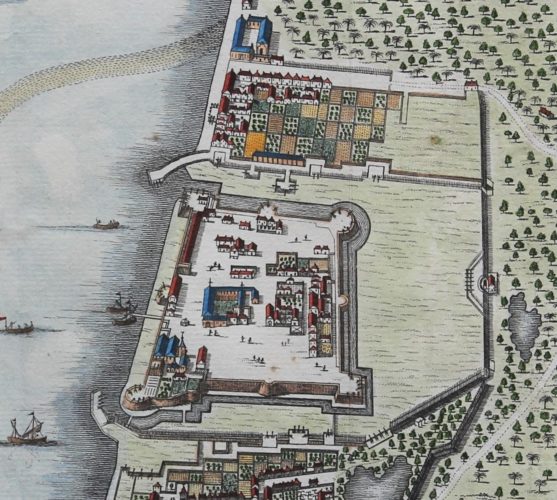 Old view of Jaffna of Jaffenapatam by Valentyn, 1724-1726