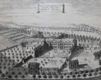 View of Benedictine convent of Groot-Bijgaarden by Sanderus, 1659