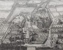 View of Benedictine convent of Vorst (near Brussels) by Sanderus, 1659