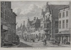 Old view of HQ of Dutch West India Company (WIC) in MIddelburg by Bendorp, 1793