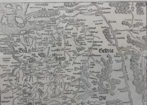 One of the oldest (woodcut) maps of Brabant by Muenster, 1540/1542