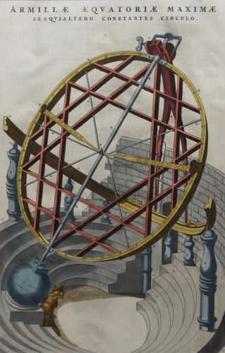 Old large view of an armillaria sphere by Joan Blaeu