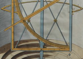 Old view of quadrant instrument by Blaeu