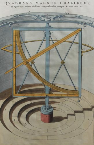 Old view of quadrant instrument by Blaeu